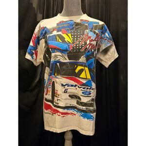 Mark Martin Vintage Racing TShirt White Size Medium Rare Retro OG VTG Authentic